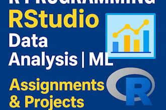 do r programming, rstudio data analysis, statistical modeling and r coding