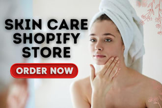 design highly profitable beauty skin care contour  shopify store salon website