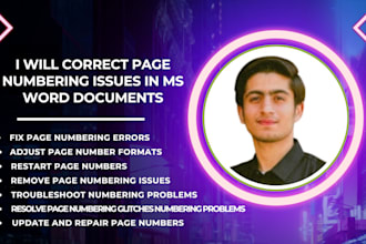 correct page numbering issues in ms word documents