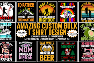 create best custom bulk vintage tshirt design merch by amazon and etsy