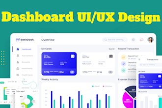 do UI UX design for dashboards, web apps, saas, CRM, and admin panels