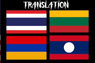 translate english to armenian,thai, lao, latin, lithuanian