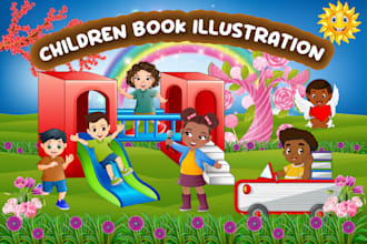 design children story book illustration and children story book illustration