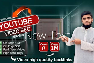 optimize youtube video SEO tittle, description and rank tags