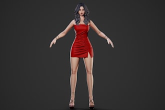 build 3d game character,vrm model,pbr,fur texture,support rig with ue5,3d armor