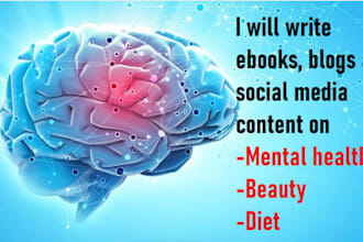 write health, fitness and medical ebook and book, ebook writer and ghostwriter