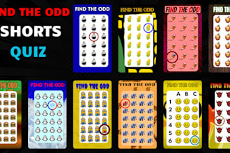 do viral find the odd one out quizzes for youtube shorts, tiktok, reels