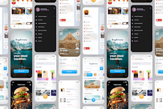 do mobile app UI UX design for figma with prototype wireframe