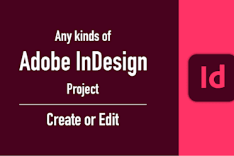 do any adobe indesign projects