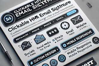 do professional clickable HTML email signature