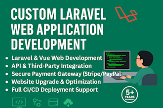 develop a custom laravel web application