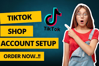 create ecommerce tiktok shop, shopify, and etsy account