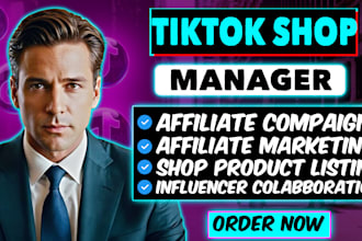 setup tiktok shop,product listing and affiliate marketing