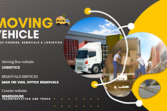 develop a man on van, logistics and courier website