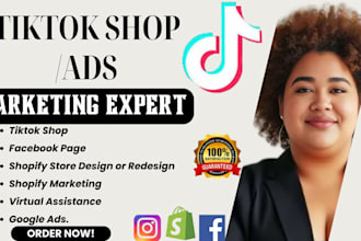 set up tiktok shop, tiktok marketing, tiktok shop manager, fb ads, shopify sales
