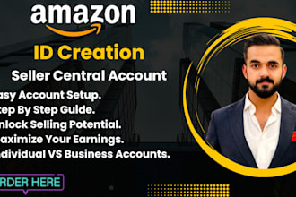 create and set up an amazon individual or business seller central account
