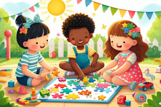 do kids, children story books, or ebook illustrations and covers