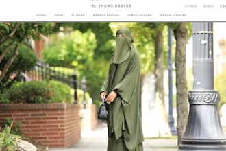 design islamic wears website abaya shopify store muslim accessories dropshipping