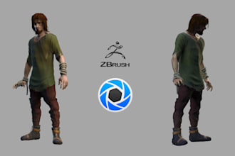 sculpt 3d characters, 3d models in zbrush