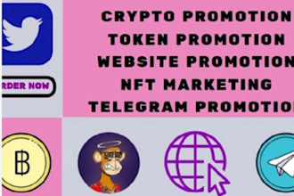 grow your crypto telegram, crypto promotion subscribers, and twitter for nft