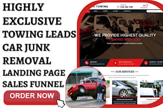 generate hot towing leads tow truck road assistance leads junk car hauling leads