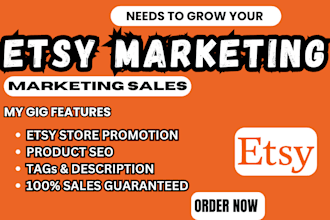 do etsy marketing and etsy sales guarantee, ecommerce marketing sales expert
