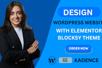 design wordpress website with elementor pro blocksy theme block editor gutenberg