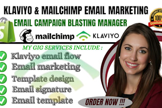 setup klaviyo omnisend mailchimp email marketing campaign email template design
