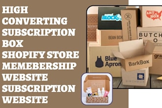 design high converting subscription box shopify store membership website
