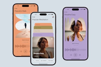 develop android app relaxation clone meditation music app, yoga app, ios