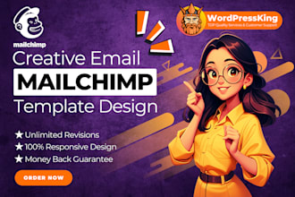 design creative mailchimp email template and newsletter
