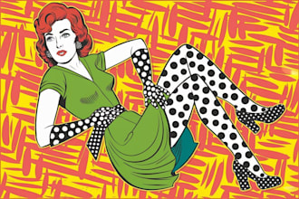 do a retro pop art roy lichtenstein style