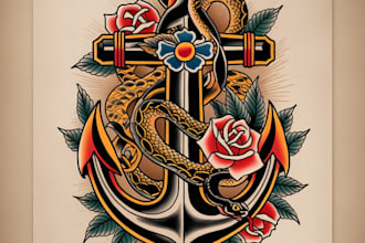 do traditional old school tattoo design