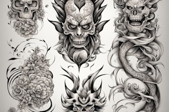 create a unique, customized japanese tattoo of yourself