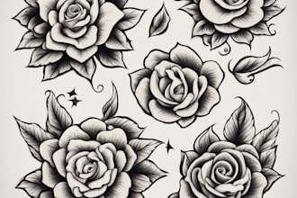create a traditional or old school style tattoo design