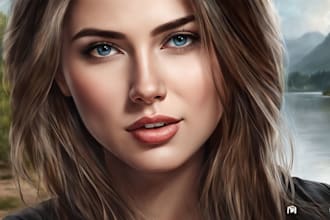 paint a realistic digital portrait