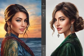 draw a realistic colored portrait