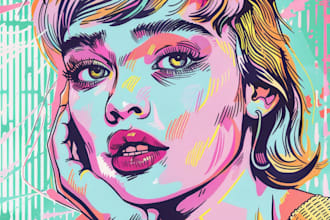 do an unique wpap pop art portrait