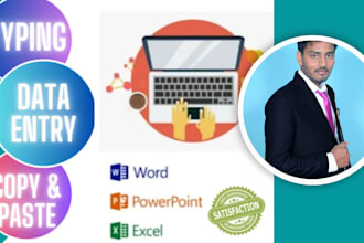 do data entry, copy paste work, manual data entry