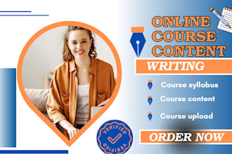do syllabus online course content, ppt, workbook, ecourse creation, course plan