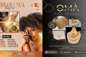 design luxury jewelry flyers, and brochures