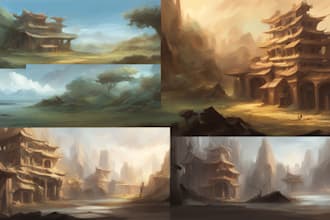 create environment concept art and background