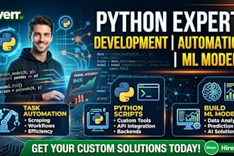 develop python scripts, automate tasks, and build machine learning models