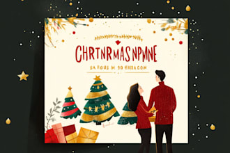 draw unique christmas cards, greeting cards, and invitation cards