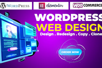 do responsive wordpress, ecommerce, landing page, blog website or web redesign