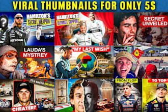 design amazing f1 thumbnails for your youtube channel videos