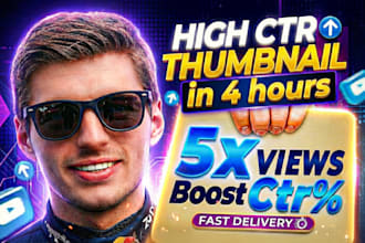 design amazing f1 thumbnails for your youtube channel videos