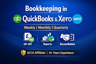 do US bookkeeping, quickbooks cleanup and monthly accounting