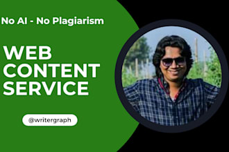 write content for your website, landing page, about us etc