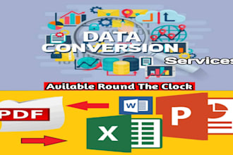 convert any excel , word , inpage file in PDF
